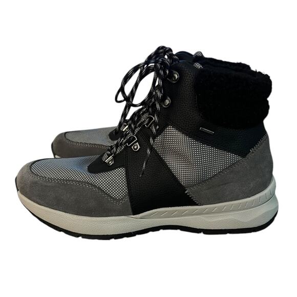 NWOT GEOX Braies Faux Fur Hiker Boot in Dark Grey – Sz 10.5 - Picture 2 of 7